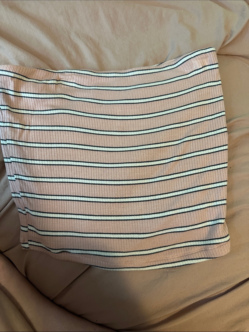American Eagle Outfitters Pink Ribbed Striped tube Top